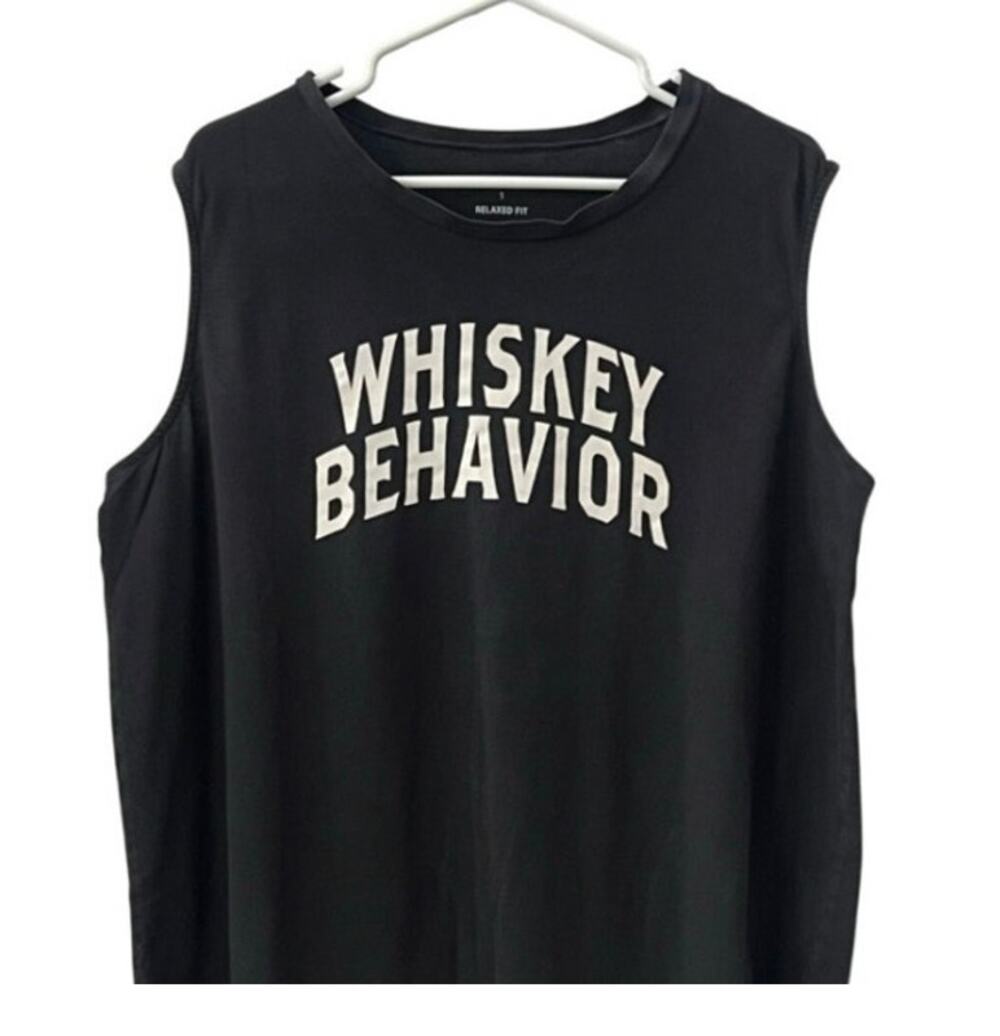 Torrid WHISKEY BEHAVIOR Relaxed Fit Sleeveless T-shirt Tee Women's 1 1X Black